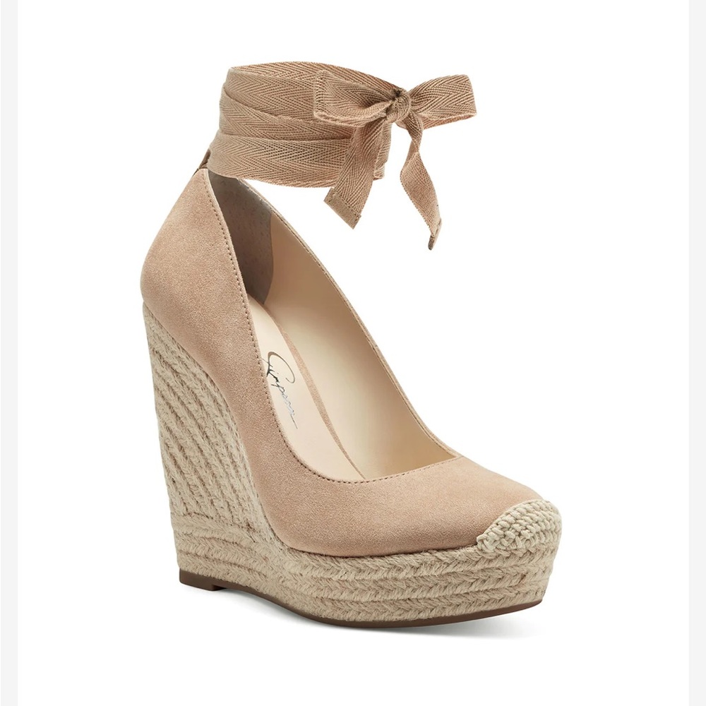Jessica Simpson Platform Espadrille Wedge in Almond🥰♥️